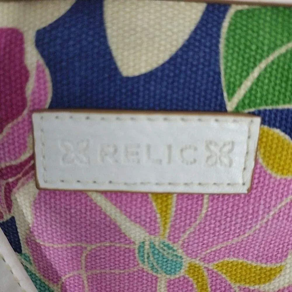Relic Crossbody Bag Womens Small Multicolor Floral Canvas Faux Leather Purse
